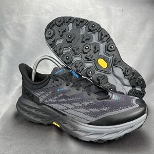 Hoka One Speedgoat 5 Spike GTX  Shoes Mens 8.5D Trail Running Black 1127912-BBLC
